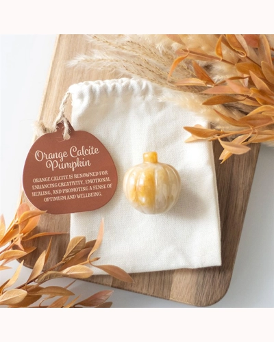 Pumpkin Shaped Orange Calcite Crystal Pumpkin Shaped Orange Calcite Crystal