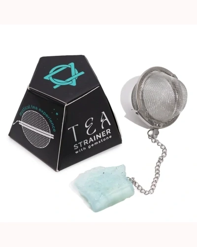 Raw Gemstone Tea Strainer - Aquamarine Raw Gemstone Tea Strainer - Aquamarine
