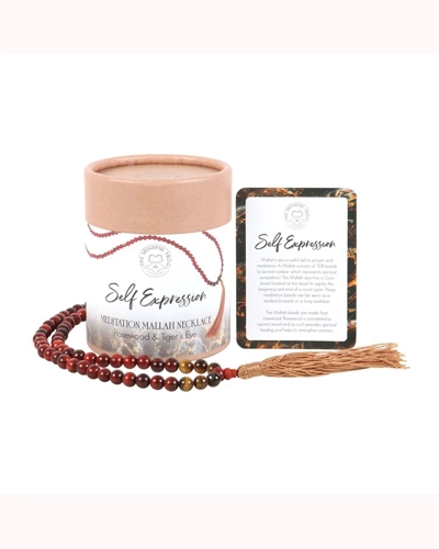 Self Expression Rosewood & Tiger's Eye Mallah Necklace Self Expression Rosewood & Tiger's Eye Mallah Necklace