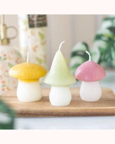 Set of 3 Pastel Mushroom Candles Set of 3 Pastel Mushroom Candles