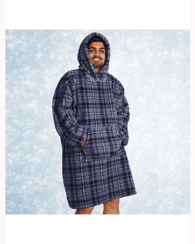Sherpa Snuggle Check Hoodie Sherpa Snuggle Check Hoodie