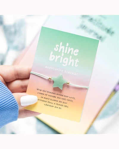 Shine Bright Aventurine Crystal Star Bracelet Shine Bright Aventurine Crystal Star Bracelet