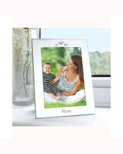 Silver 5x7 Mum Photo Frame