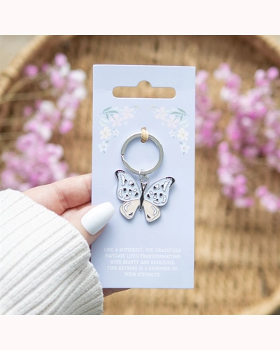 Silver Butterfly Keyring Silver Butterfly Keyring