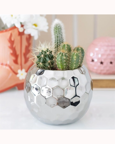 Silver Disco Ball Vase Silver Disco Ball Vase