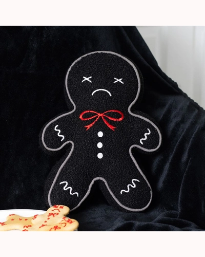 Spooky Gingerbread Man Boucle Cushion Spooky Gingerbread Man Boucle Cushion