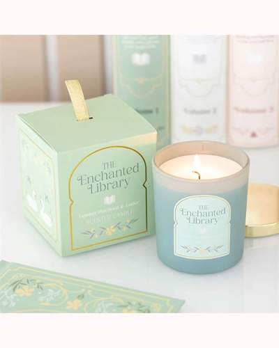 The Enchanted Library Leather, Patchouli & Amber Candle The Enchanted Library Leather, Patchouli & Amber Candle