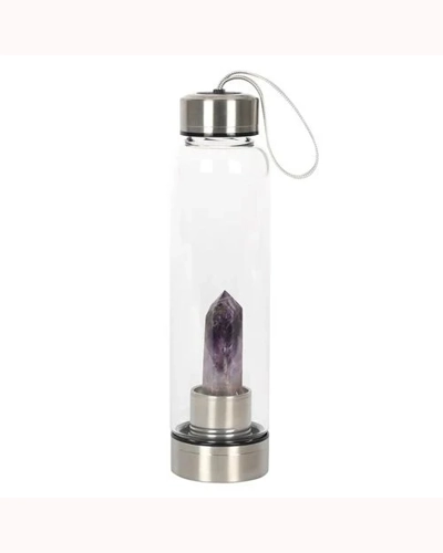 Amethyst Calming Glass Water Bottle Amethyst Calming Glass Water Bottle