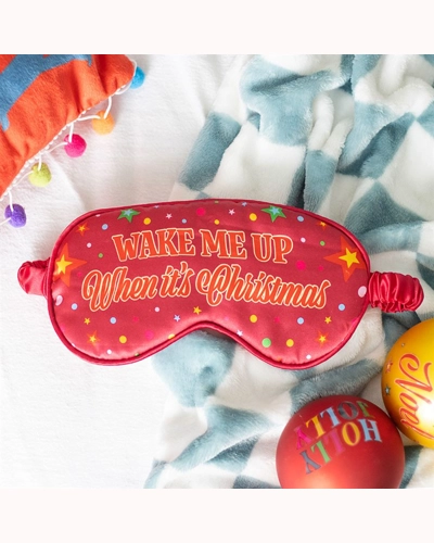 Wake Me Up When It's Christmas Satin Sleep Mask Wake Me Up When It's Christmas Satin Sleep Mask