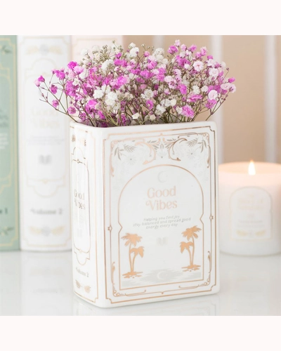 White Book Shaped Vase White Book Shaped Vase