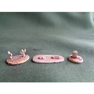 GW14 Privvy, pair of water troughs and pair of cactus plants