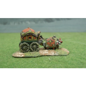 IND04 Covered Ladies Wagon & Ox Team