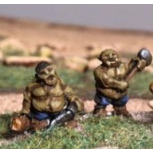 OGR01  Two Ogres with assorted weapons