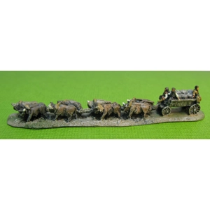 IND06 (6 or 8) Ox Drawn Wagon with powder barrel or cover