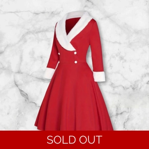 Mrs. Claus deluxe button down dress