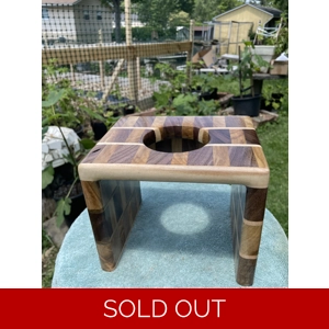 Coffee Pour Over Bar (single hole, black and silver checker)