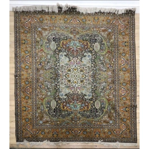 Persian Kashmir Handmade Knotted Silk Rug Carpet 300 x 405cm Persian Kashmir Handmade Knotted Silk Rug Carpet 300 x 405cm