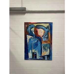 frank dikisongele painting ames soeurs 2007 original 135cm X 100cm Unframed frank dikisongele painting ames soeurs 2007 original 135cm X 100cm Unframed