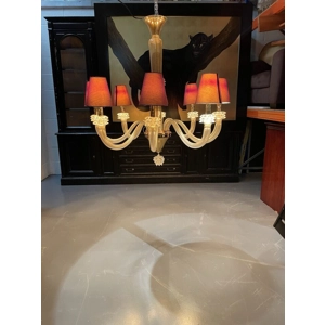 Barovier & Toso Amsterdam Murano glass Chandelier in Gold Brown Shade 8 Lights Barovier & Toso Amsterdam Murano glass Chandelier in Gold Brown Shade 8 Lights