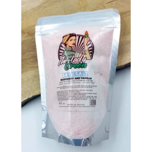 The Lady Green Raspberry & Vanilla Bath Salts - 150g Raspberry and Vanilla