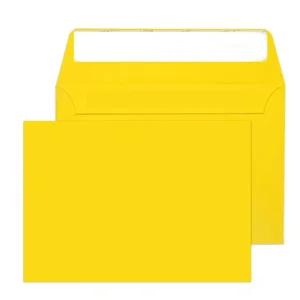 C6 Banana Yellow Peel and Seal coloured envelopes Lots of 30/60/90