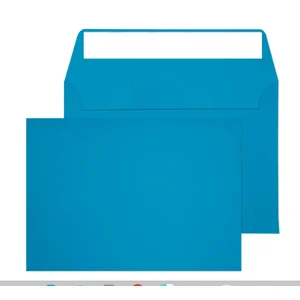C5 Caribbean Blue peel and seal Envelopes lot of 30