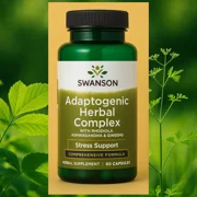 Swanson – Adaptogenic Herbal Complex with Rhodiola, Ashwagandha & Ginseng – 60 Capsules