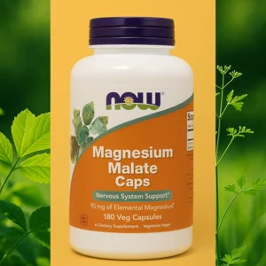 NOW Foods – Magnesium Malate Caps – 180 Veg Capsules