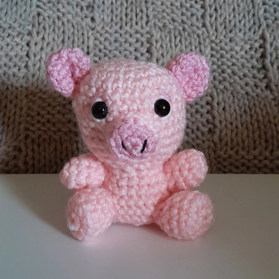 Little Crochet Pink Pig