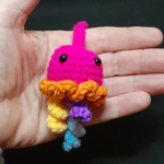 Bright Pink Jellyfish Keychain
