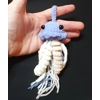 Blue Jellyfish Crochet Keychain