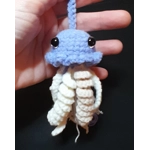 Blue Jellyfish Crochet Keychain