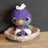 Little Birds Nest- Purple & Grey