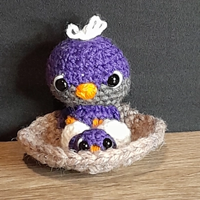 Little Birds Nest- Purple & Grey