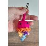 Bright Pink Jellyfish Keychain