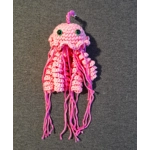 Crochet Pink Jellyfish Keychain