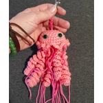 Crochet Pink Jellyfish Keychain