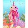 Crochet Pink Jellyfish Keychain