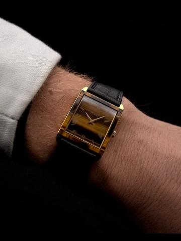 Piaget Rectangular 9161 Tigers Eye 1970s