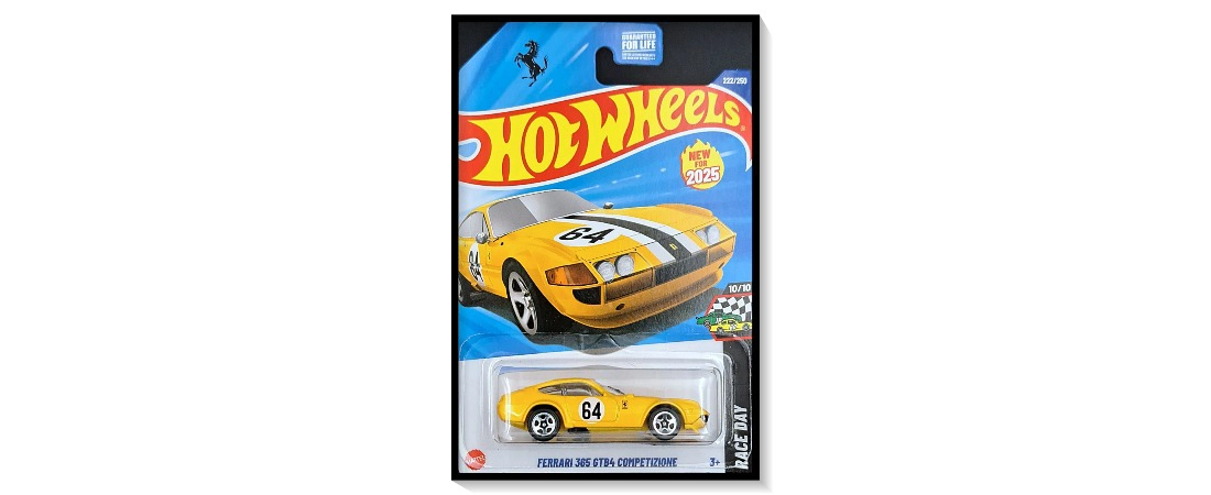 2025 Hot Wheels Mainline Ferrari 365 GTB4 Competizione [Yellow] #222/#250