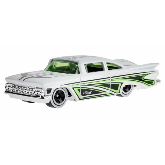 2026 Hot Wheels Mainline '59 Chevy Impala [White, Green & Black] #44/#250
