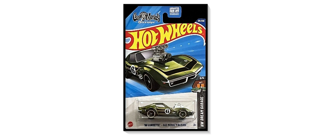 2025 Hot Wheels Mainline '68 Corvette - Gas Monkey Garage #134/#250