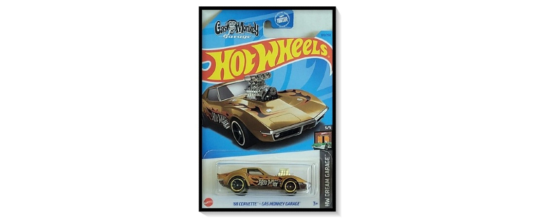 2023 Hot Wheels Mainline '68 Corvette - Gas Monkey Garage #139/#250