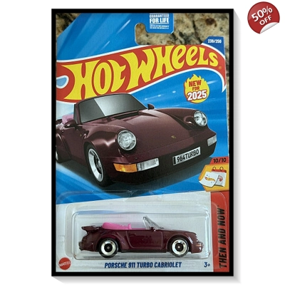 2025 Hot Wheels Mainline Porsche 911 Turbo Cabriolet #239/#250