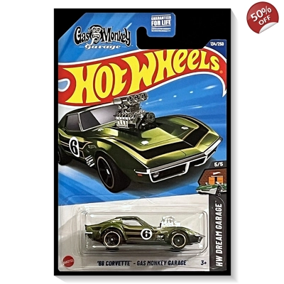 2025 Hot Wheels Mainline '68 Corvette - Gas Monkey Garage #134/#250