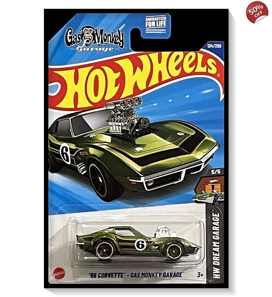 2025 Hot Wheels Mainline '68 Corvette - Gas Monkey Garage #134/#250