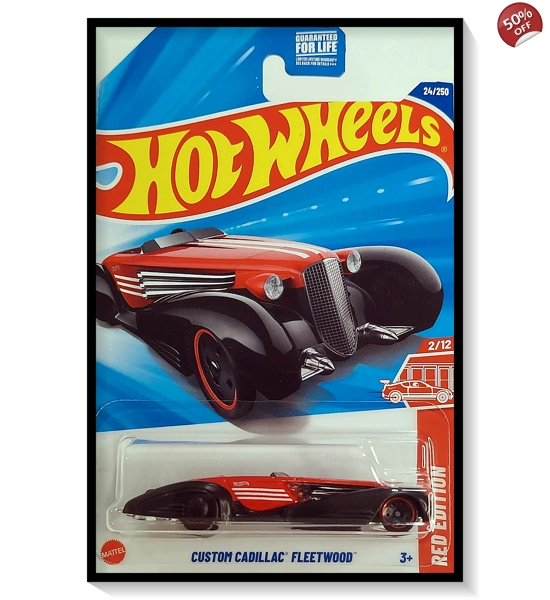 2025 Hot Wheels Mainline Custom Cadillac Fleetwood Red Edition (Target Exclusive) #2/#12