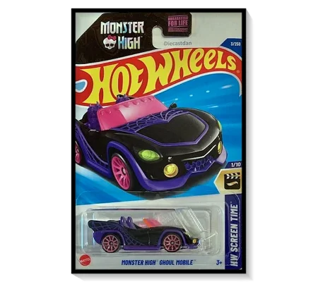 2025 Hot Wheels Mainline Monster High Ghoul Mobile #3/#250