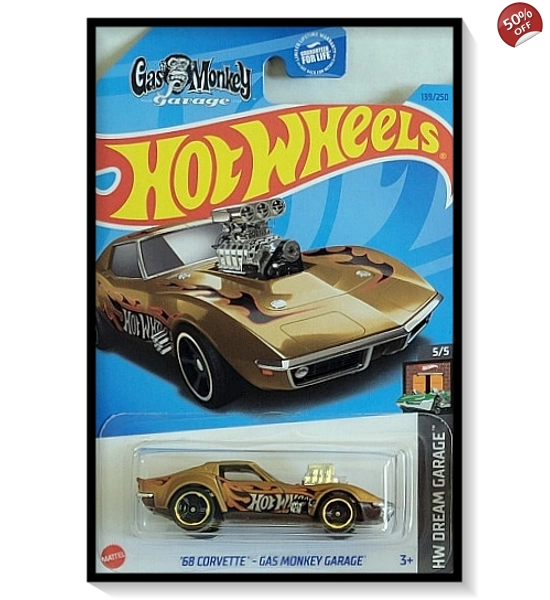 2023 Hot Wheels Mainline '68 Corvette - Gas Monkey Garage #139/#250
