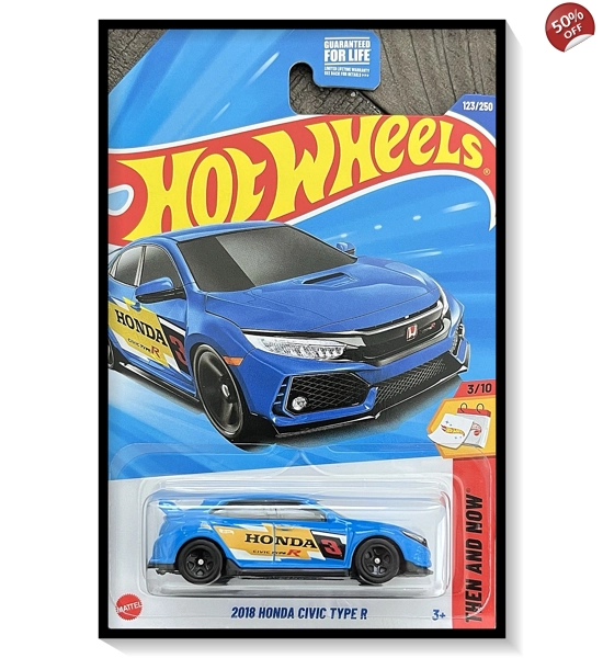 2025 Hot Wheels Mainline 2018 Honda Civic Type R [Blue] #123/#250